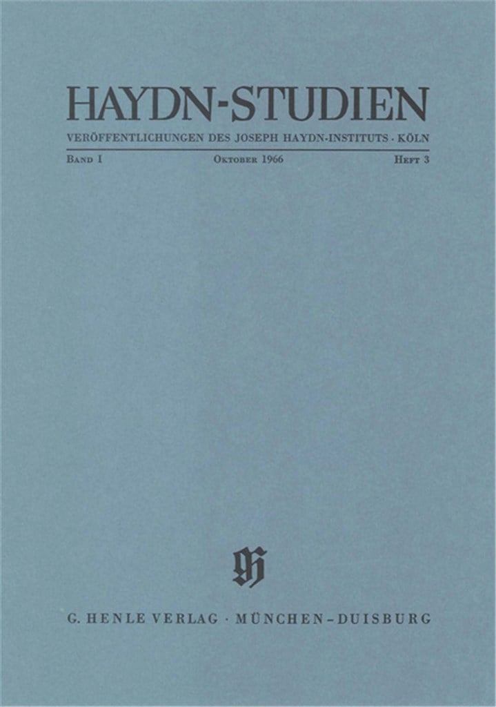 Haydn-Studien Bd. 1 Heft 3